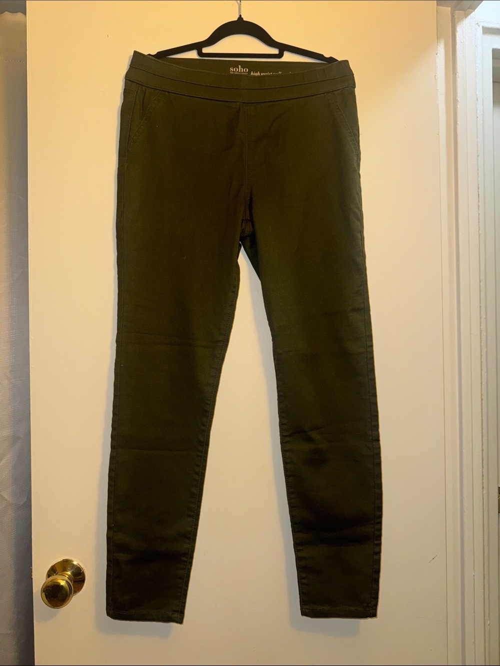 SOHO Jeans High Waist Pull-On Leggings Black Jeggings Stretch Pants Size Medium